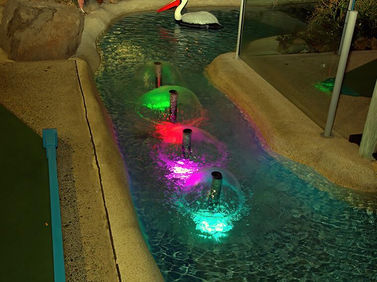 Putt Putt - Water feature with stork